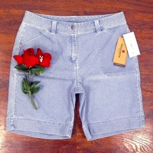 Woolrich Fairwinds Denim Bayou Shorts Size 12 NWT
